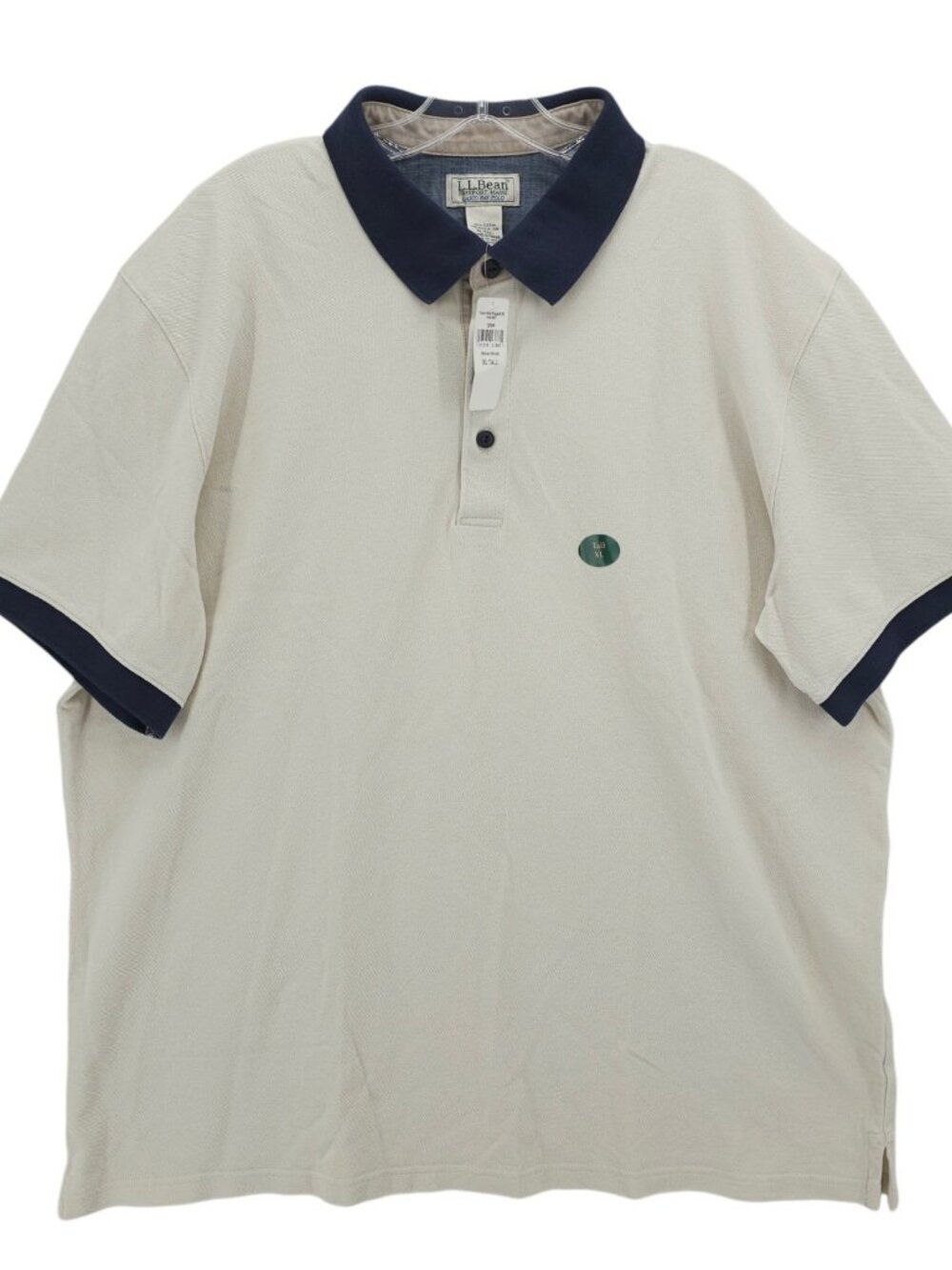 NWT LL BEAN Men’s Casco Bay Rugged Polo Shirt Silver Birch 100% Cotton XL TALL
